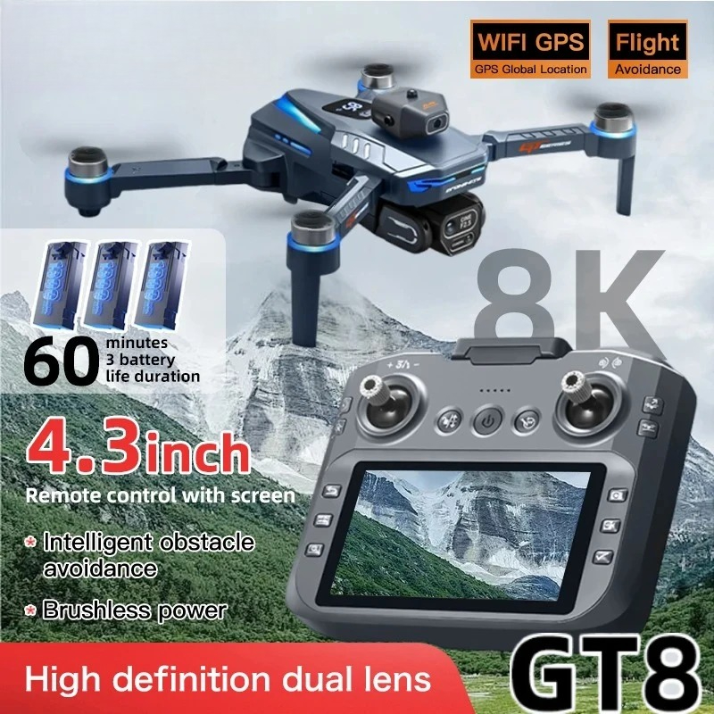 Jjrc Drone X12 - Orijinal GT8 Drone 8K Profesyonel Çift