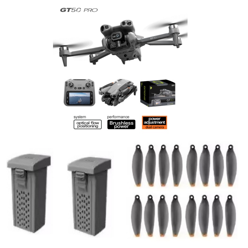 Drone Battery Lipo - GT50 Drone Bataryası 3.7V 1300MAH Batarya/Propeller,
